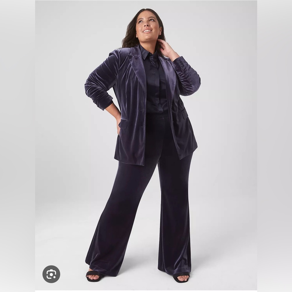 Lane Bryant sz 18 Velvet Flare Pant in Night Sky NWT